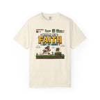 Walk By Faith Not By Sight Shirt | Christian Gamer Tee | Retro Pixel Art | Faith-Based Gaming T-Shirt