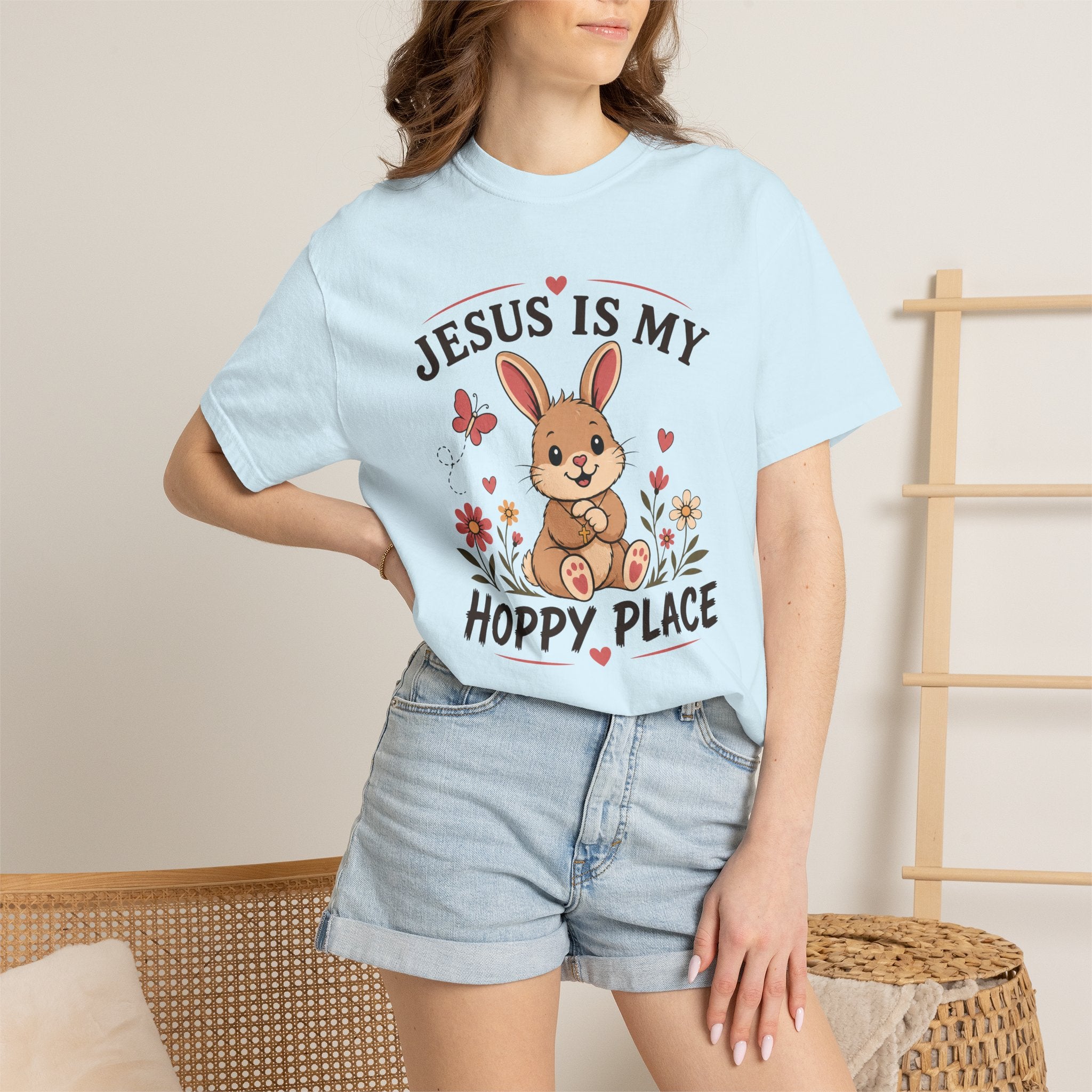 Jesus Is My Hoppy Place - Christian Humour Tee