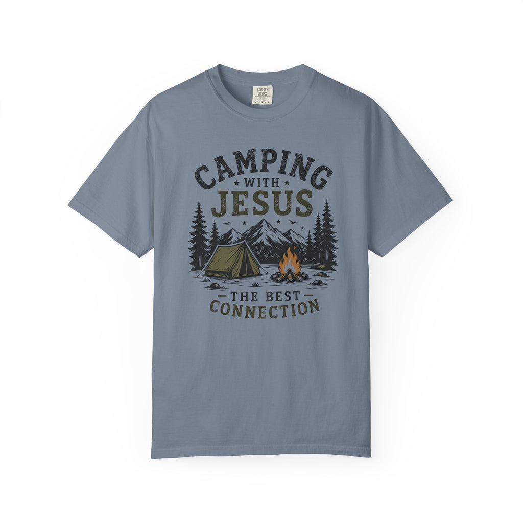 Camping With Jesus – Christian Outdoor Tee