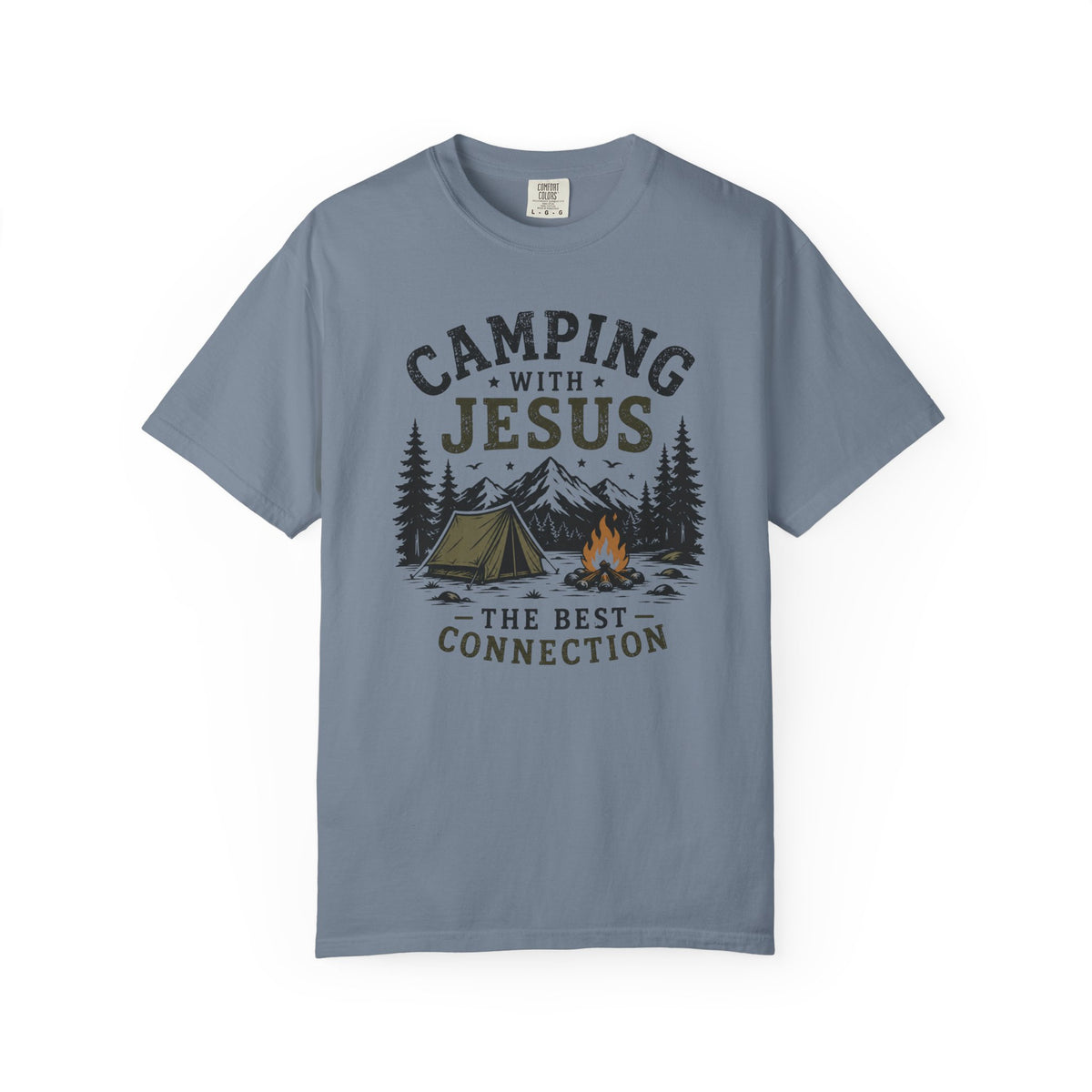 Camping With Jesus – Christian Outdoor Tee