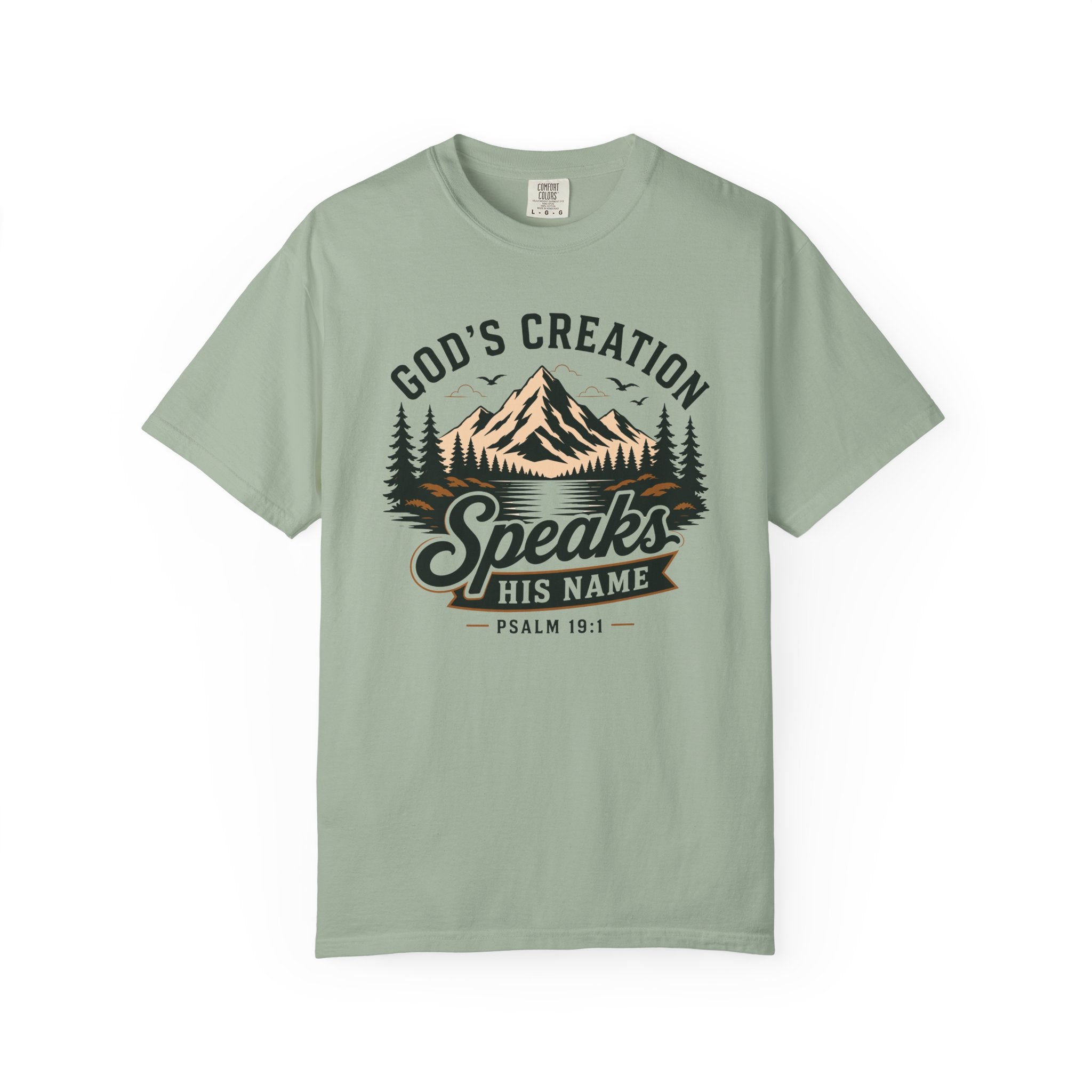 God's Creation Speaks His Name - Christian Outdoors Tee