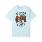 Spirit Yes, Flesh Nah - Funny Sloth Christian T-Shirt