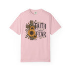 Faith Over Fear - Christian Floral Cross T-Shirt