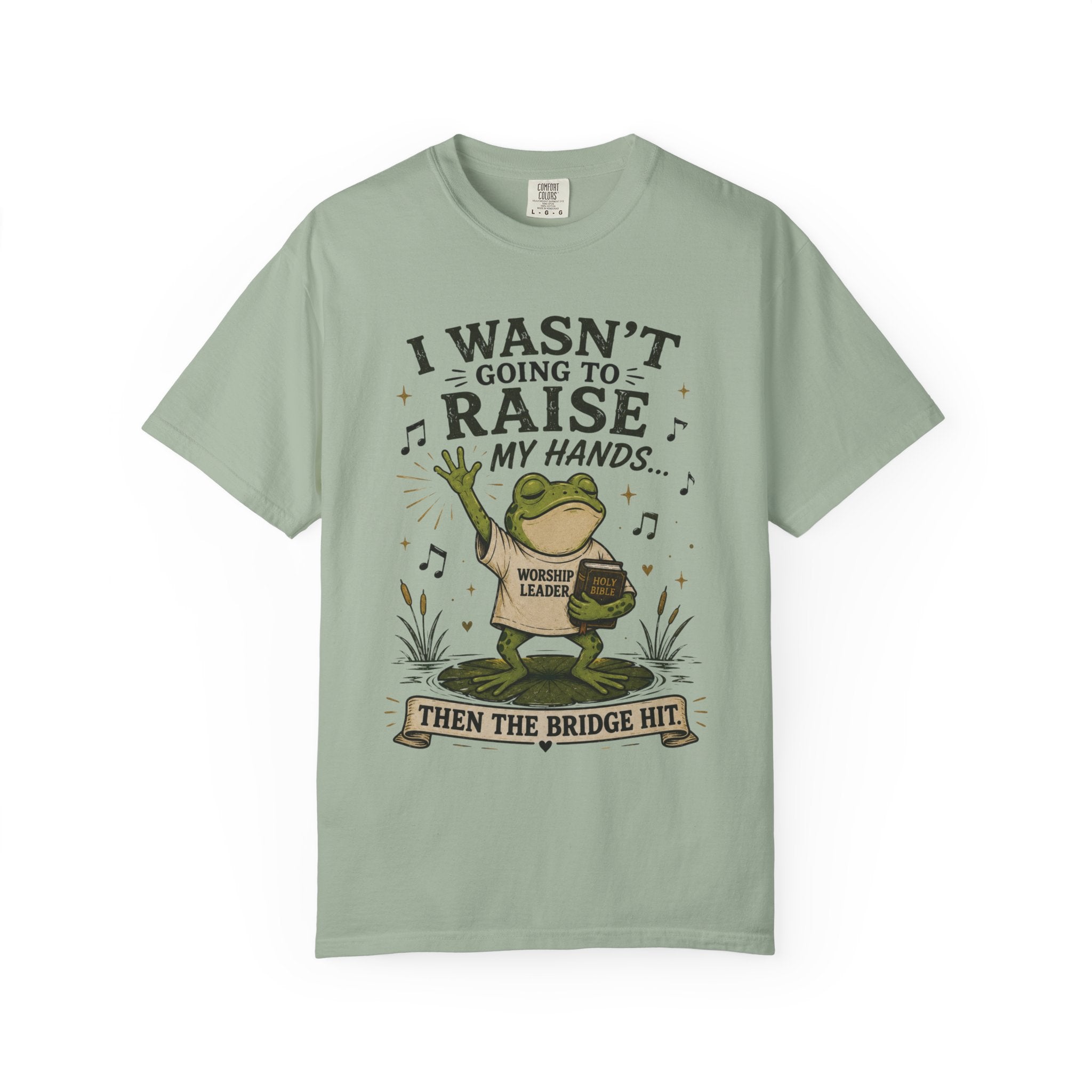 The Bridge Got Me Again Frog T-Shirt V2 – Funny Church Worship Tee