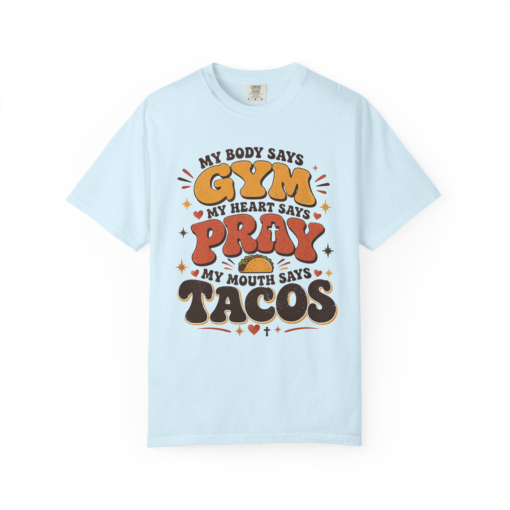 Gym Prayer & Tacos - Christian Funny Tee