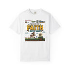 Walk By Faith Not By Sight Shirt | Christian Gamer Tee | Retro Pixel Art | Faith-Based Gaming T-Shirt