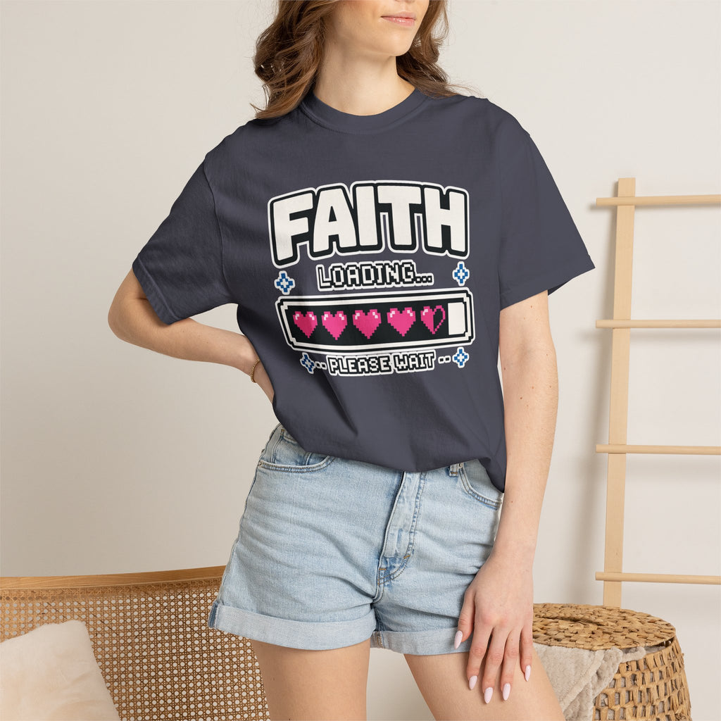 Faith Loading... Please Wait | Christian Gamer T-Shirt