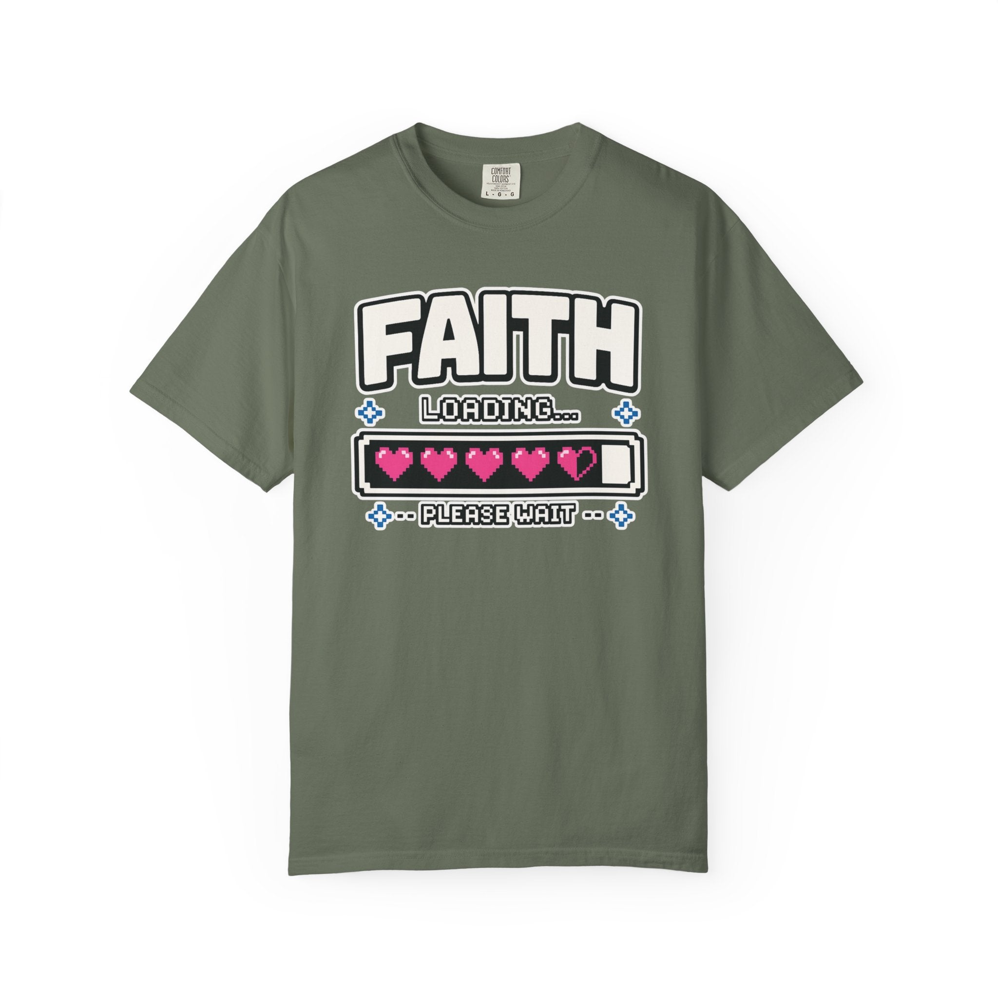 Faith Loading... Please Wait | Christian Gamer T-Shirt