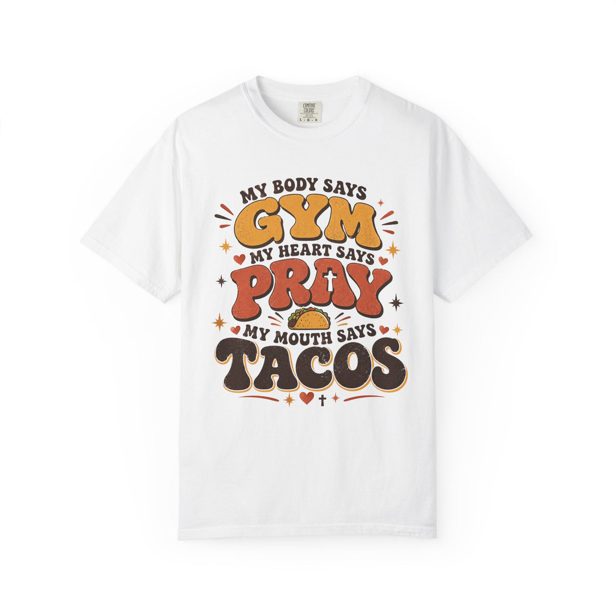 Gym Prayer & Tacos - Christian Funny Tee