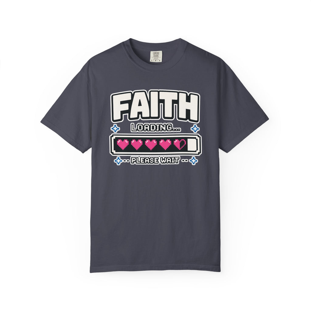 Faith Loading... Please Wait | Christian Gamer T-Shirt