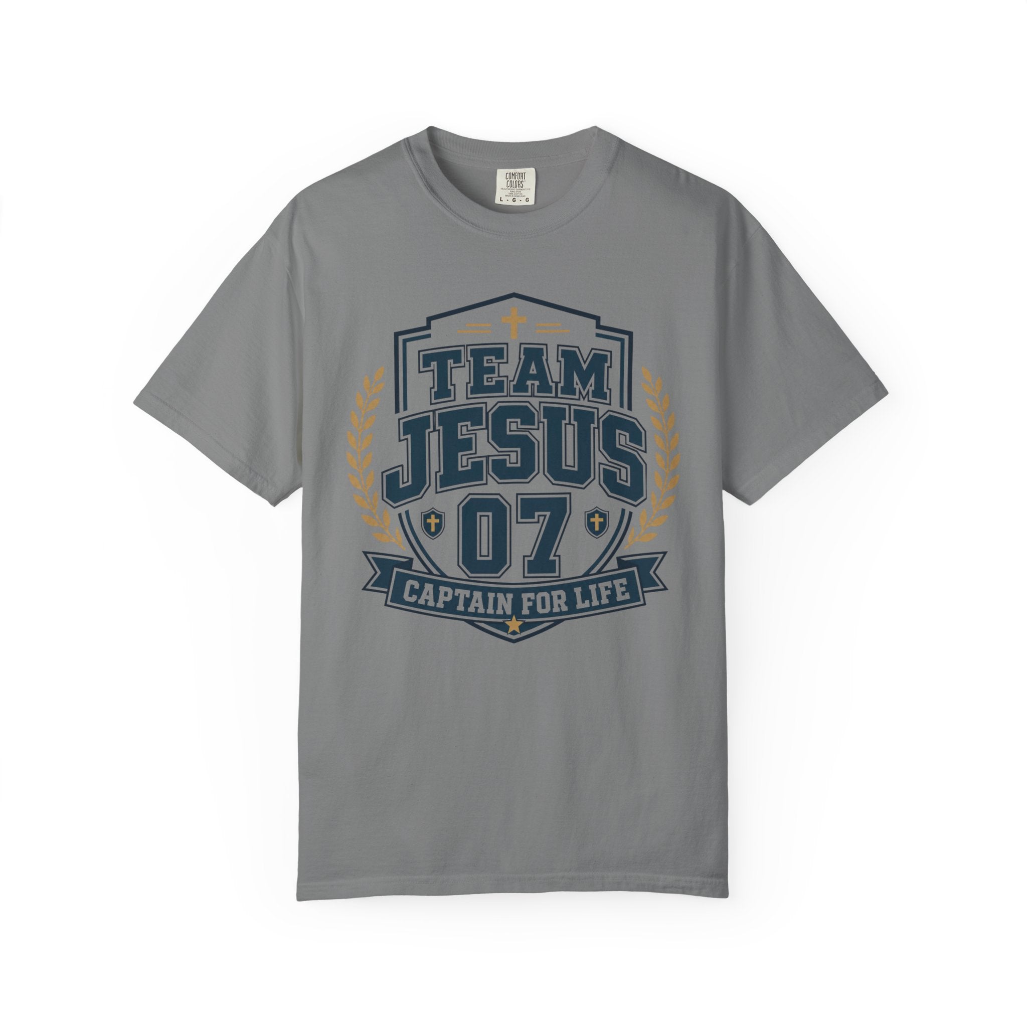 Team Jesus 07 Shirt | Captain For Life Christian Varsity Tee